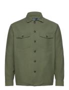 Sateen Utility Overshirt Tynn Jakke Green Polo Ralph Lauren