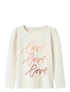 Nmftasjaa Ls Top Pb Tops T-shirts Long-sleeved T-shirts Cream Name It