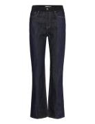 High Waist Straight Jeans Bottoms Jeans Straight-regular Navy Mango