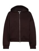 Scuba Hoodie Tops Sweat-shirts & Hoodies Hoodies Brown Weekday