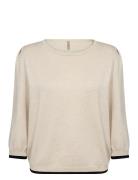 Sc-Dollie Tops Knitwear Jumpers Cream Soyaconcept