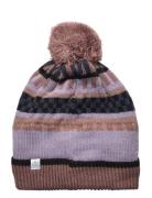 Beanie W. Pattern Accessories Headwear Hats Beanie Brown Color Kids