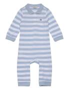 Striped Shield Pique -Piece Langermet Bodysuit Blue GANT