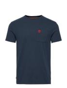 Dunstan River Chest Pocket Short Sleeve Tee Dark Sapphire Designers T-...