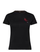 C_Endora Tops T-shirts & Tops Short-sleeved Black BOSS