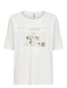 Sc-Orlain Tops T-shirts & Tops Short-sleeved White Soyaconcept