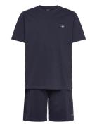 Jersey Pj Set Sets Sets With Short-sleeved T-shirt Navy GANT