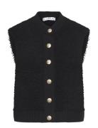 Knitted Gilet With Buttons Vests Knitted Vests Black Mango