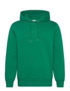 Reg Tonal Shield Hoodie Tops Sweat-shirts & Hoodies Hoodies Green GANT