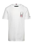 Th Graphic Reg Tee Ss Tops T-shirts Short-sleeved White Tommy Hilfiger