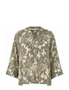 Maboanna Tops Blouses Long-sleeved Khaki Green Masai