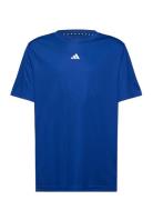 J Tr-Es T Tops T-shirts Short-sleeved Blue Adidas Sportswear