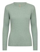 Sc-Dollie Tops Knitwear Jumpers Green Soyaconcept