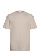 Tech Interlock T-Shirt Tops T-shirts Short-sleeved Cream Calvin Klein