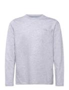 Basic T-Shirt Tops T-shirts Long-sleeved T-shirts Grey Mango