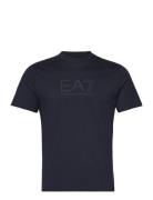 T-Shirt Tops T-shirts Short-sleeved Navy EA7