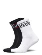 3P Qsrib Sporty Cc W Lingerie Socks Regular Socks White HUGO