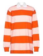 Long-Sleeved Rugby Mini Dress Kort Kjole Orange Monki