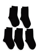 Sock 5 P Sb Solid Antislip Socks & Tights Socks Black Lindex