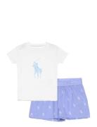 S5-Sleepwear Short Set Pyjamas Sett Blue Polo Ralph Lauren