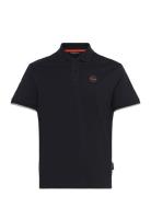 E-Badge Sum Tops Polos Short-sleeved Black Napapijri