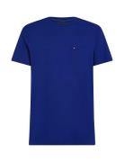 Essential Solid Pocket Tee Tops T-shirts Short-sleeved Blue Tommy Hilf...