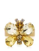 Butterfly Ring Ring Smykker Yellow Caroline Svedbom