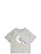 Seagull Sp Ss Tee Tops T-shirts Short-sleeved Grey Mini Rodini