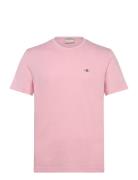 Reg Shield Ss T-Shirt Tops T-shirts Short-sleeved Pink GANT