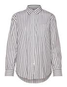 Rel Classic Poplin Striped Shirt Tops Shirts Long-sleeved Navy GANT