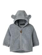 Nbnmeeko Jacket Solid Outerwear Fleece Outerwear Fleece Jackets Grey N...