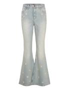 High Rise Flare Bottoms Jeans Wide Blue Lee Jeans