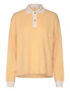 Long Sleeve Rugby Polo Top Tops T-shirts & Tops Polos Yellow Monki