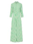 Yassavanna Long Shirt Dress S. Noos Maxikjole Festkjole Green YAS