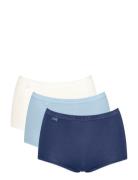 Sloggi Basic+ Maxi C3P Lingerie Panties High Waisted Panties Blue Slog...