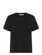 Vincentiw Logo Tshirt Tops T-shirts & Tops Short-sleeved Black InWear