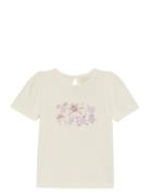 T-Shirt Ss Tops T-shirts Short-sleeved Cream Creamie