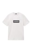 Box Logo Short Sleeve T-Shirt Tops T-shirts Short-sleeved White Napapi...