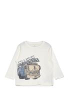 Nmmdusty Nreg Ls Top Box Tops T-shirts Long-sleeved T-shirts Cream Nam...