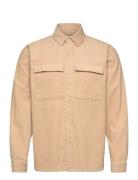 Utility Shirt Tops Overshirts Beige Revolution