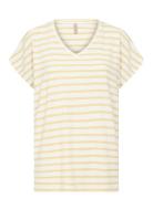 Sc-Kaiza Tops T-shirts & Tops Short-sleeved Yellow Soyaconcept