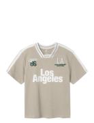 Nkmdamas Ss Nreg Top Tops T-shirts Short-sleeved Beige Name It