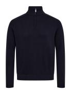 Bs Vangelis Regular Fit Knitwear Tops Knitwear Half Zip Jumpers Navy B...