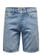 Onsedge Pim Dnm Shorts Box Vd Bottoms Shorts Denim Blue ONLY & SONS