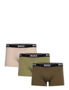 Trunk 3P Power Boksershorts Khaki Green BOSS