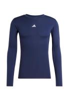 Tf Ls Tee Sport T-shirts Long-sleeved Navy Adidas Performance