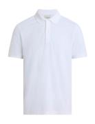 Thermo Tech Pique Slim Polo Tops Polos Short-sleeved White Calvin Klei...