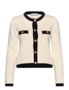 Knitted Jacket With Jewel Buttons Tops Knitwear Cardigans Cream Mango