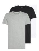 S/S Crew Neck 3Pk Tops T-shirts Short-sleeved Black Calvin Klein