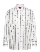 Eskil Tops Shirts Long-sleeved White HUGO